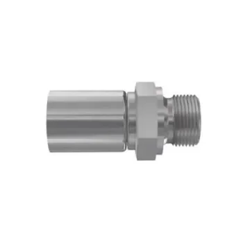 Parker Crimped Hose Fitting 1-1/4 in Hose to BSPP 1 1/4-11 Male, 1D948-20-20 product image