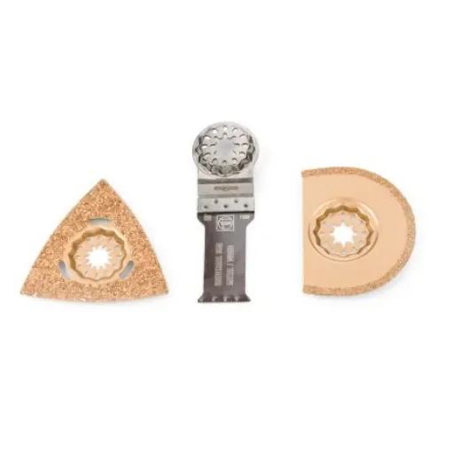 FEIN 3-Piece Oscillating Blade Set, for use with Multitools with star lock mounting - 35222967070 product image