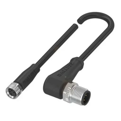 BALLUFF Straight Female M8 to Right Angle Male M12 Sensor Actuator Cable, 5m - BCC03K6 product image