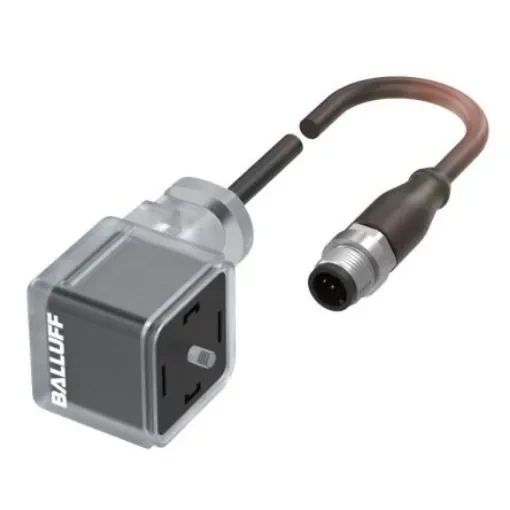 BALLUFF Right Angle DIN 43650 Form A to Straight Male M12 Sensor Actuator Cable, 5m - BCC04WM product image