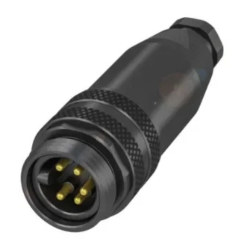 BALLUFF Circular Connector, 5 Contacts, Cable Mount, 7/8 Connector, Plug, IP67 - BCC070K product image