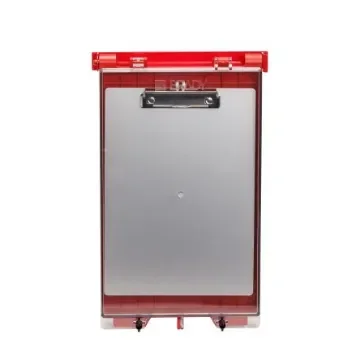 Brady Red 1-Lock Plastic Group Lockout & Permit Control, 6.60mm Shackle - PERMIT DISPLAY CASE - BRADY BRANDED product image