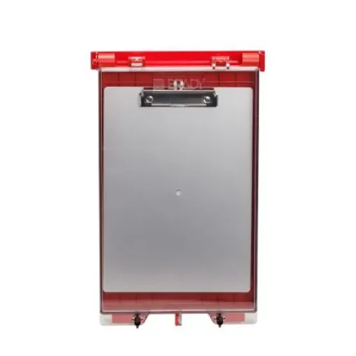 Brady Red 1-Lock Plastic Group Lockout & Permit Control, 6.60mm Shackle - PERMIT DISPLAY CASE - BRADY BRANDED product image