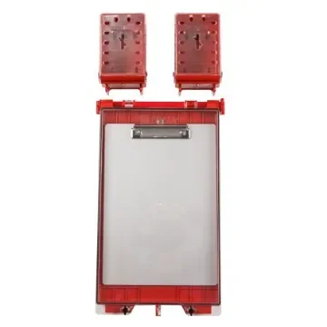 Brady Red 24-Lock Plastic Group Lockout & Permit Control, 6.60mm Shackle - UCLB RED, PERMIT DISPLAY STATION product image