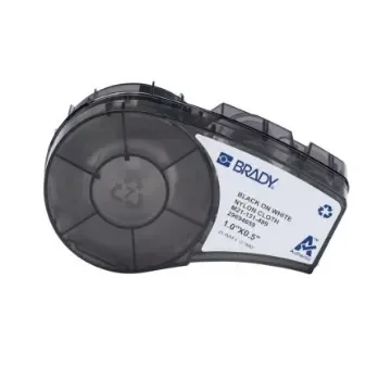 Brady B-499 Black on Black on White Label Printer Labels, 25.40 mm Width - M21-131-499 product image