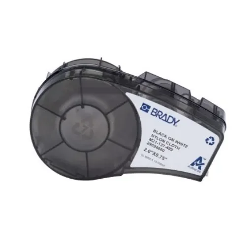 Brady B-499 Black on Black on White Label Printer Labels, 50.80 mm Width - M21-137-499 product image
