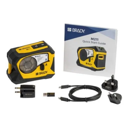 Brady M211 Handheld Label Printer Kit, 19.05mm Max Label Width, Euro Plug, UK Plug, US Plug - M211-EU-UK-US product image