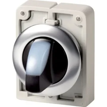 Eaton Series M30 Series 2 Position Selector Switch Head, 30mm Cutout, White Handle - 188067 M30I-FWLKV-W product image