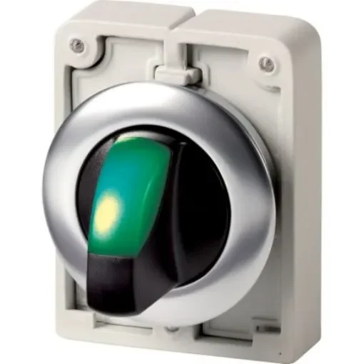 Eaton Series M30 Series 3 Position Selector Switch Head, 30mm Cutout, Green Handle - 188073 M30I-FWRLK3-G product image
