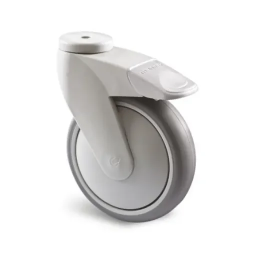 Guitel Hervieu Braked Swivel Castor Wheel, 100kg Capacity, 125mm Wheel - 302237 product image