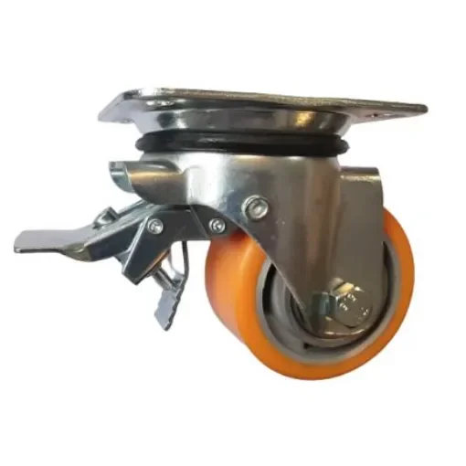 Guitel Hervieu Braked Swivel Castor Wheel, 400kg Capacity, 100mm Wheel - UP5BI100-21B product image