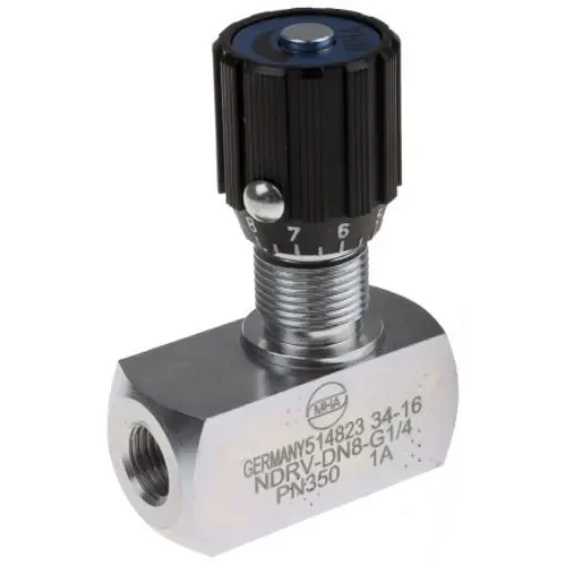 RS PRO Inline Mounting Hydraulic Flow Control Valve, G 1/4, 350bar, 50L/min - 2435571 product image