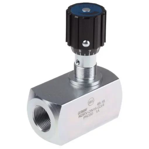 RS PRO Inline Mounting Hydraulic Flow Control Valve, G 3/4, 350bar, 175L/min - 2435600 product image