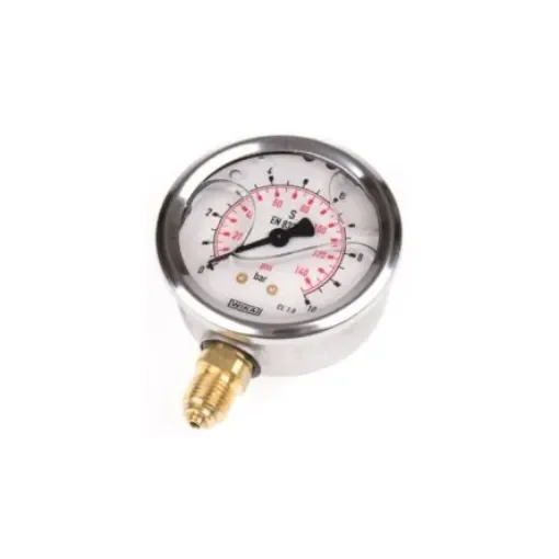 WIKA G 3/8 Analogue Pressure Gauge 10bar Bottom Entry 100mm Outside Diameter - 7075571 product image