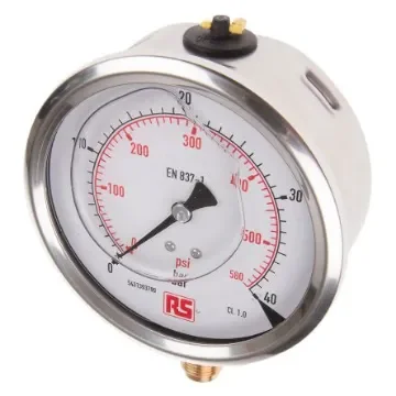 WIKA G 3/8 Analogue Pressure Gauge 40bar Bottom Entry 100mm Outside Diameter - 7075601 product image