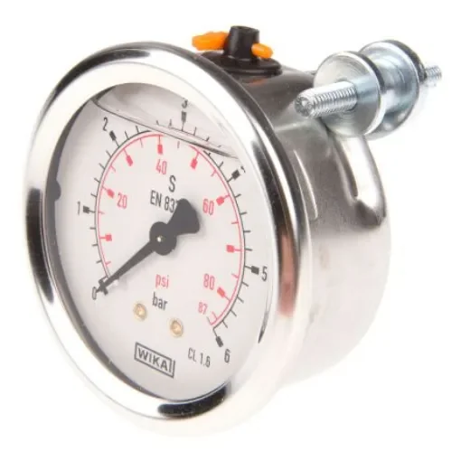 WIKA G 1/4 Analogue Pressure Gauge 6bar Back Entry 63mm Outside Diameter - 7075538 product image