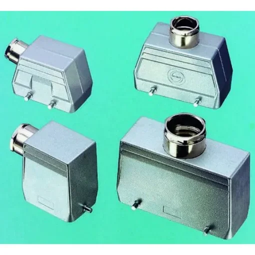 EPIC H-BE Heavy Duty Power Connector Hood, 42 Contacts, PG16 Thread, Top Entry - 10040000+12954400 product image