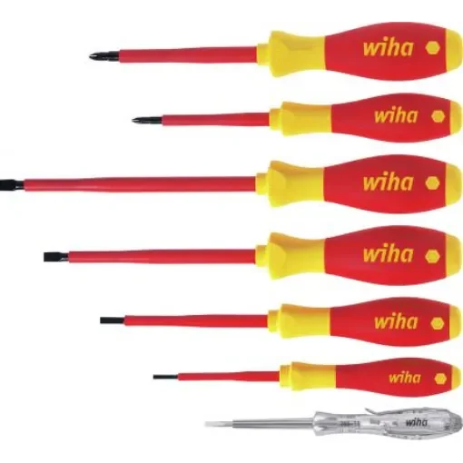 Wiha Phillips; Slotted Insulated Screwdriver Set, 7-Piece - 00834 product image