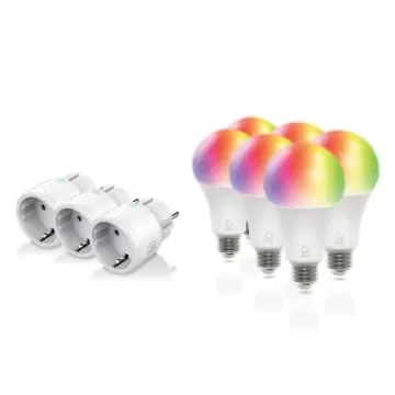 Deltaco 9 W E27 Smart Bulb Smart Bulb, RGB, White - SH-KIT03 product image