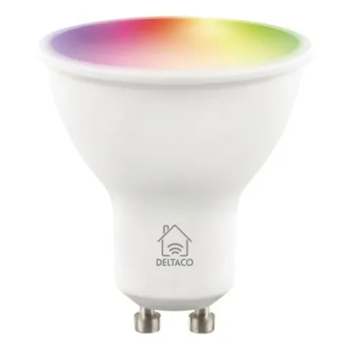 Deltaco 5 W GU10/ PAR 16 Smart Bulb Smart Bulb, Cool White, RGB, Warm White - SH-LGU10RGB-3P product image