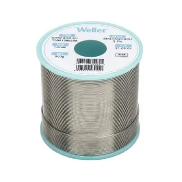 Weller Wire, 1mm Lead Free Solder, 217-221°C Melting Point - T0051386299 product image