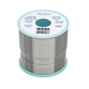Weller Wire, 1.2mm Lead Free Solder, 228°C Melting Point - T0051387399 product image