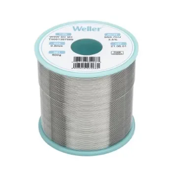 Weller Wire, 0.8mm Lead Free Solder, 230°C Melting Point - T0051387599 product image