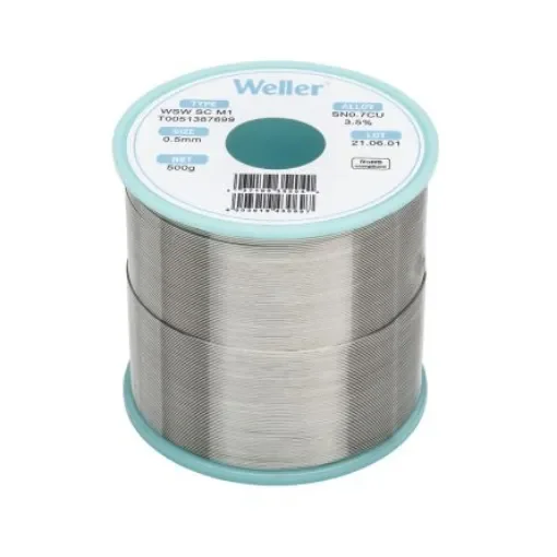 Weller Wire, 0.5mm Lead Free Solder, 228°C Melting Point - T0051387699 product image