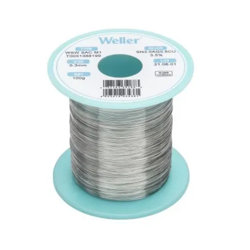Weller Wire, 0.3mm Lead Free Solder, 217-221°C Melting Point - T0051388199 product image