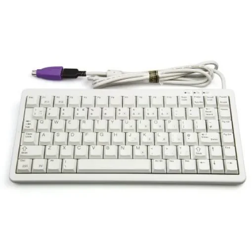 Cherry Wired PS/2, USB Compact Keyboard, QWERTY (UK), White - G84-4100LCAGB-0 product image