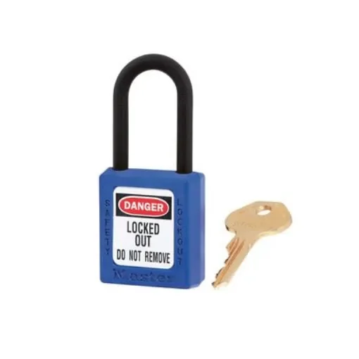 Master Lock Key Safety Padlock, 6mm Shackle - 406BLU product image