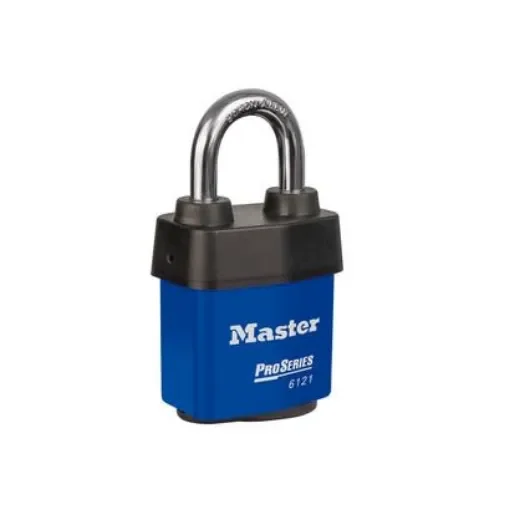 Master Lock Key Weatherproof Padlock, 8mm Shackle - 6121BLU product image