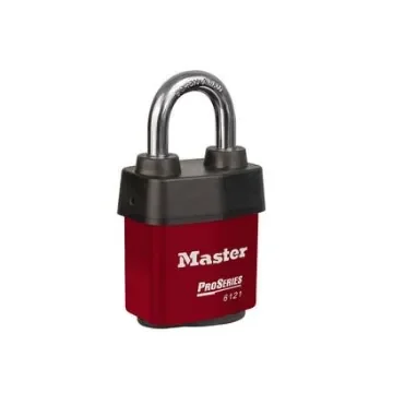 Master Lock Key Weatherproof Padlock, 8mm Shackle - 6121RED product image