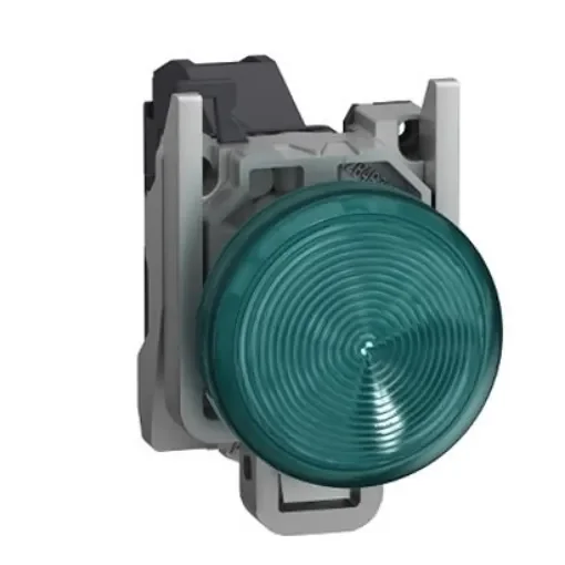 Schneider Electric, XB4BVBM3, Screw Mount Green LED Pilot Light, 22mm Cutout, IP65, Round, 240V - XB4BVBM3GEX product image