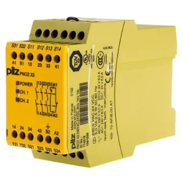 Pilz PNOZ X PNOZ X3 Emergency Stop Safety Relay, 24 V dc, 230V ac, Dual-Channel, 3 Safety Contacts - 774318 product image