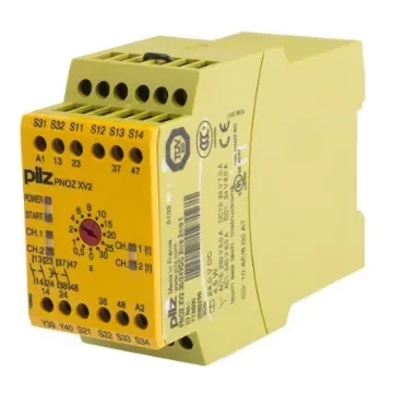 Pilz PNOZ X PNOZ XV2 Emergency Stop Safety Relay, 24V dc, Dual-Channel, 2 Safety Contacts - 774500 product image