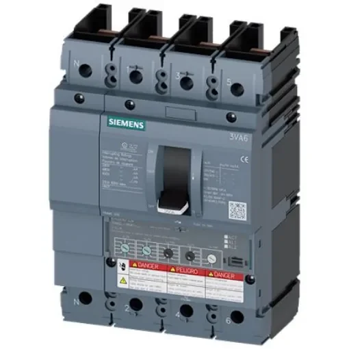 Siemens, Sentron MCCB Molded Case Circuit Breaker 4P 250A, Breaking Capacity 3 kA - 3VA6225-0HN41-0AA0 product image
