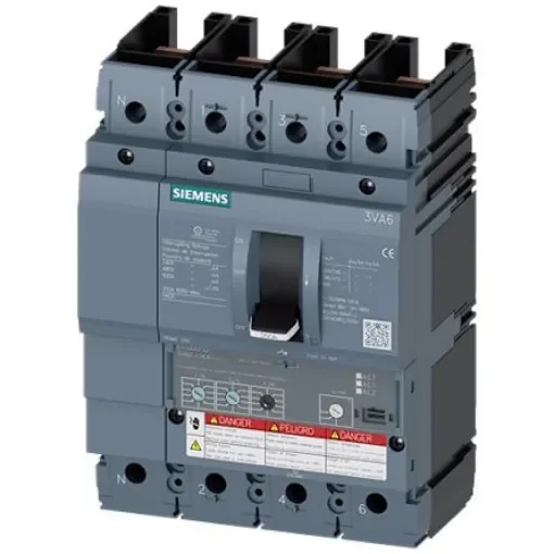 Siemens, Sentron MCCB Molded Case Circuit Breaker 4P 250A, Breaking Capacity 3 kA - 3VA6225-5HL41-0AA0 product image