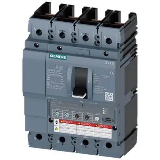 Siemens, Sentron MCCB Molded Case Circuit Breaker 4P 250A, Breaking Capacity 3 kA - 3VA6225-5HN41-2AA0 product image