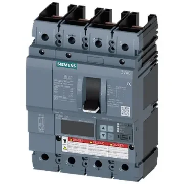 Siemens, Sentron MCCB Molded Case Circuit Breaker 4P 60A, Breaking Capacity 3 kA - 3VA6160-0KQ41-0AA0 product image