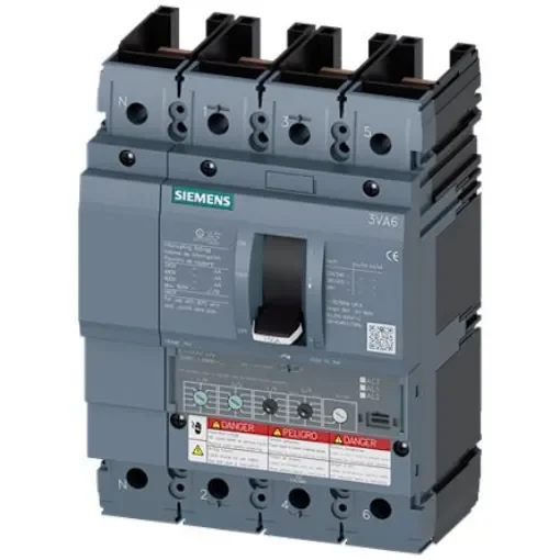 Siemens, Sentron MCCB Molded Case Circuit Breaker 4P 40A, Breaking Capacity 2.5 kA - 3VA6140-6HM41-2AA0 product image