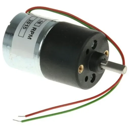 McLennan Servo Supplies Geared DC Geared Motor, 12 V, 8 Ncm, 18 rpm, 4mm Shaft Diameter - 1271-12-90 product image