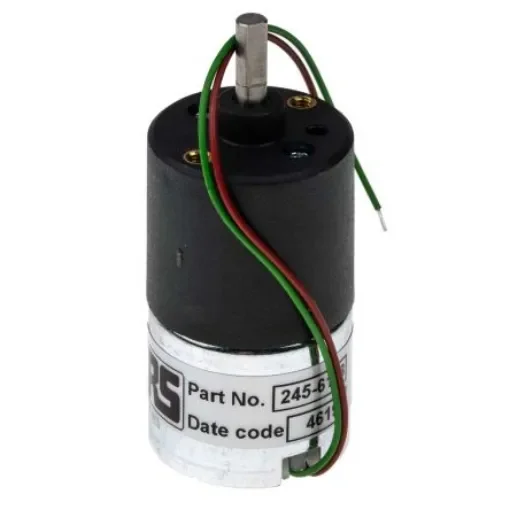 McLennan Servo Supplies Geared DC Geared Motor, 12 V dc, 14 Ncm, 9 rpm, 4mm Shaft Diameter - 1271-12-188 product image