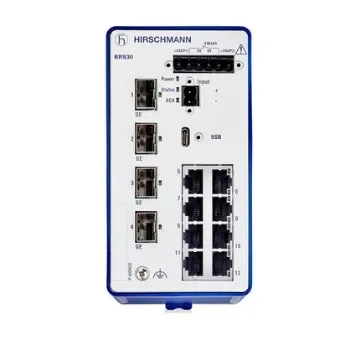 Hirschmann Managed Switch 12 Port Ethernet Switch - BRS30-0804OOOO-STCY99HHSESXX.X.XX product image