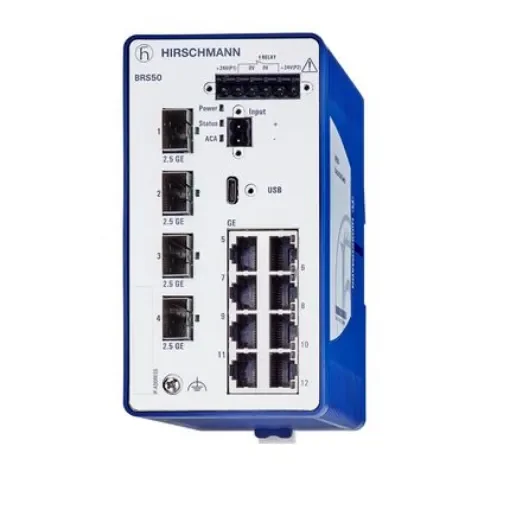 Hirschmann Managed Switch 12 Port Ethernet Switch - BRS50-00122Q2Q-TTCY99HHSESXX.X.XX product image