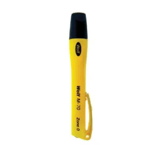 Wolf Safety ATEX, IECEx LED Pocket Torch Yellow 107 lm, 146 mm - M-70 product image