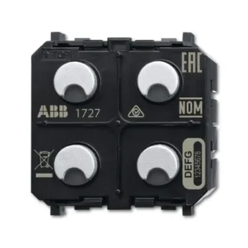 ABB 2 Gang Selector Dimmer Switch, 230V, 180W - 2CKA006200A0112 SDA-F-2.1.PB.1-WL product image