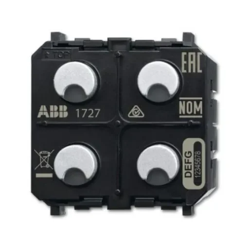 ABB 2 Gang Selector Dimmer Switch, 230V, 180W - 2CKA006200A0112 SDA-F-2.1.PB.1-WL product image
