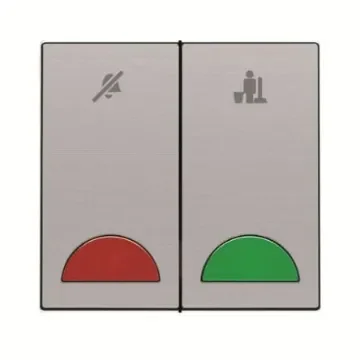 ABB Silver Do Not Disturb/Make Up Room Switch, 1 Way, 2 Gang, AMD - 2CLA621500N1101 product image