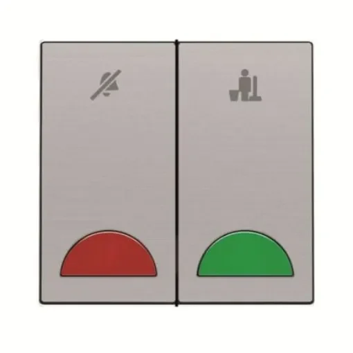 ABB Silver Do Not Disturb/Make Up Room Switch, 1 Way, 2 Gang, AMD - 2CLA621500N1101 product image